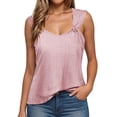 thumbnail image 2 of Hessimy Spaghetti Strap Camisole Tank Tops for Women, Basic Slim-Fit Cotton Cami Undershirts(Pink,S), 2 of 9