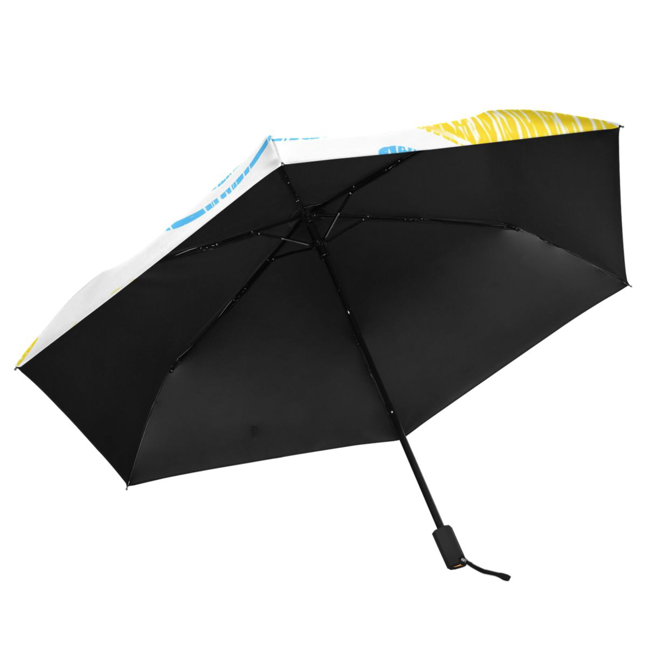 ALAZA Polka Dots UPF 50+ Compact Folding Umbrella for Rain Travel Umbrella Packable