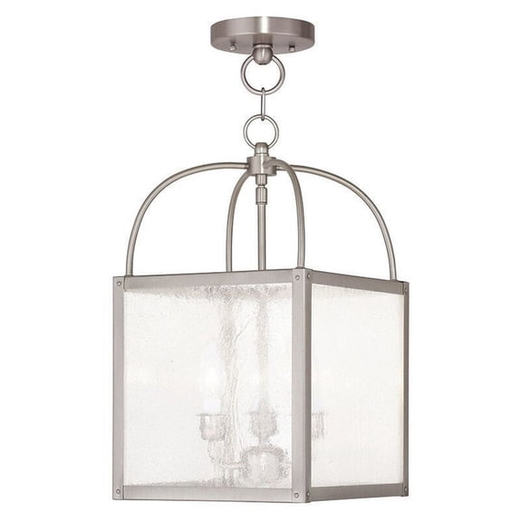 4055-07 Livex Lighting Milford - 3 Light Convertible Mini Pendant in Farmhouse Style - 10 Inches wide by 17 Inches high-Bronze Finish