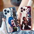 thumbnail image 2 of Funda de teléfono Arcane Jinx Anime para iPhone 11 12 Mini 13 14 Pro Max carcasa transparente, 2 of 4