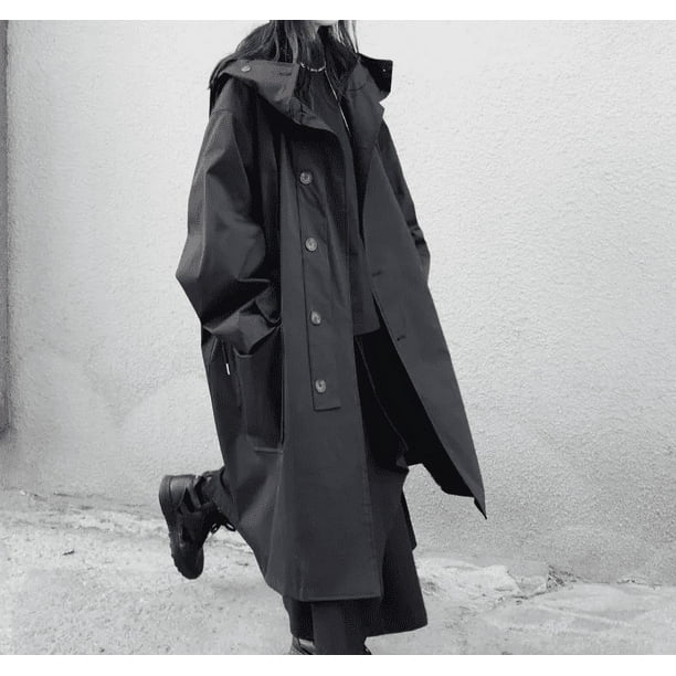 Designer black 2025 trench coat