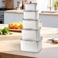 thumbnail image 1 of Food Storage Containers With Lids For Refrigerator Organization And Freshness Preservation Stackable Rectangular Set Of 6, 1 of 9