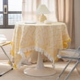 thumbnail image 2 of Unique Bargains Tablecloths with Tassel for Multiple Use Yellow 70.9"x51.2", 2 of 6