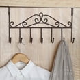 thumbnail image 3 of Door Hanger with 7 Hooks,Casewin Over The Door Hooks, Metal Hanging Towel Rack, Back of Door Organizer for Towels, Clothes, Keys, Robes, Hats, 3 of 7
