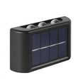 thumbnail image 3 of Lámpara de pared solar de doble cabezal, lámpara de jardín para exterior, impermeable, para exteriores, con luz de arriba y abajo, decoración de pared, lámpara de jardín, lámpara de lavado de pared, 3 of 5