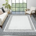 thumbnail image 2 of HOMERRY Geometric Border Non Slip Area Rug 9' x 12' for Living Room Washable Indoor Carpet, Gray, 2 of 7