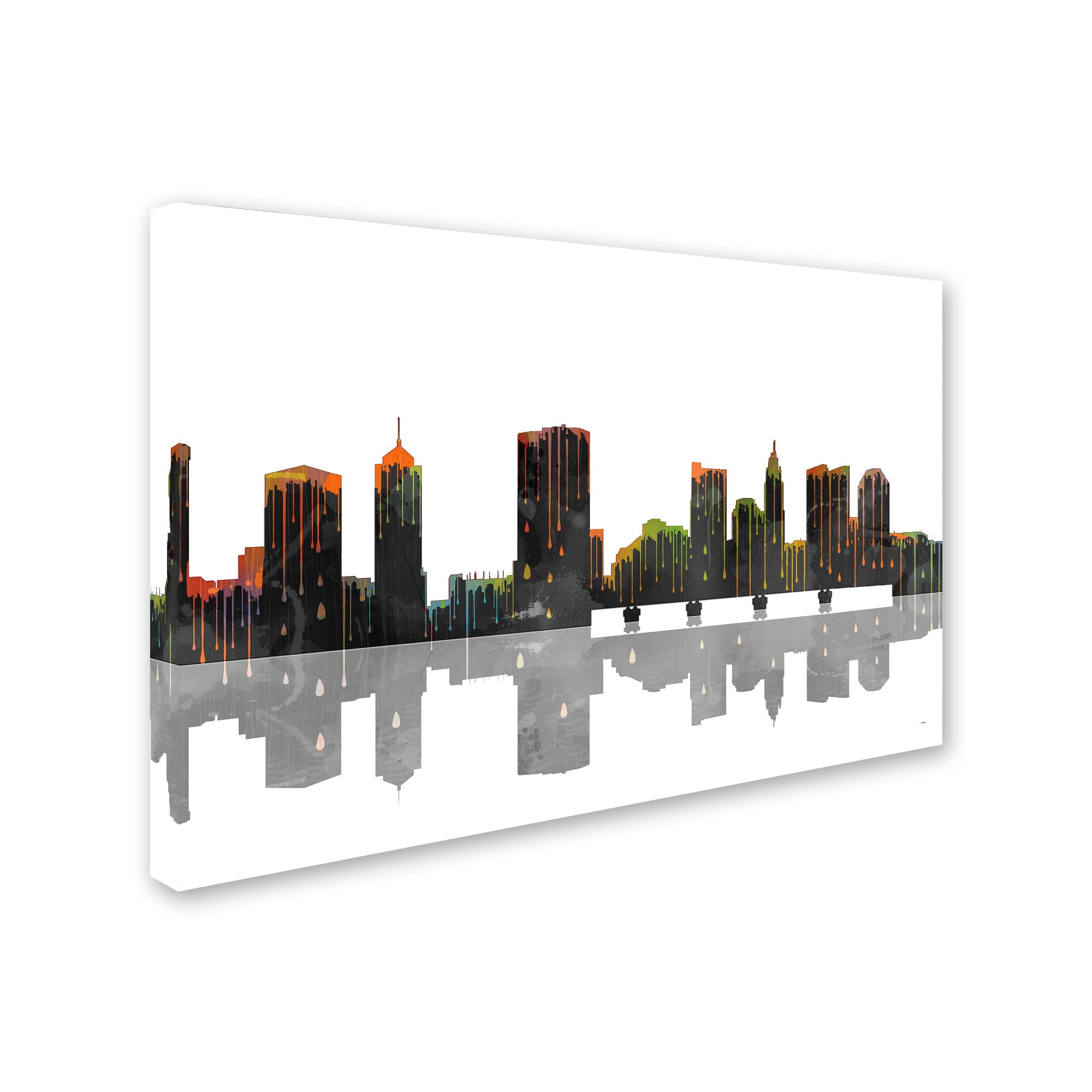 Marlene Watson "Columbus Ohio Skyline" Canvas Art