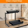 thumbnail image 4 of czcpp-Under Sink Organizers and Storage, 2 Tier Pull Out Cabinet Organizer, 3 Levels Adjustable Under Cabinet Storage Steel Shelf, Under Sink Organizer for Kitchen Bathroom Laundry, 2 Pack, Black, 4 of 4