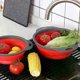 thumbnail image 4 of Silicone Foldable Kitchen Colander for Washing Fruits, Vegetables, and Draining Tableware, 4 of 5