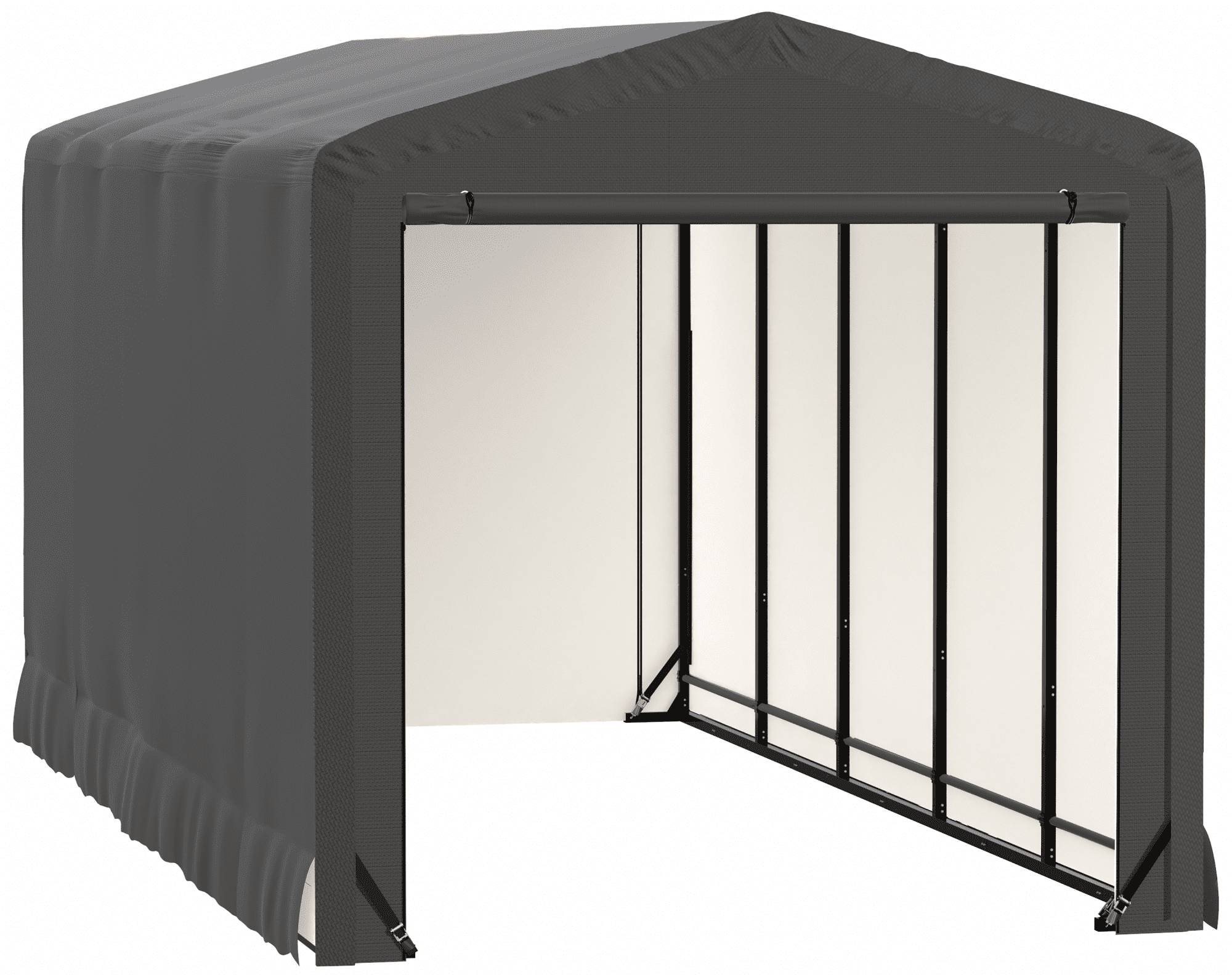 ShelterLogic Garage 12 x 30 x 11 ft. Standard Grey - Walmart.com