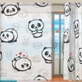 thumbnail image 2 of GZHJMY Cute Panda Sheer Window Curtain Panel Drape 55x84 Inch for Living Room Bedroom Kids Room 2 Piece Home Decor, 2 of 4