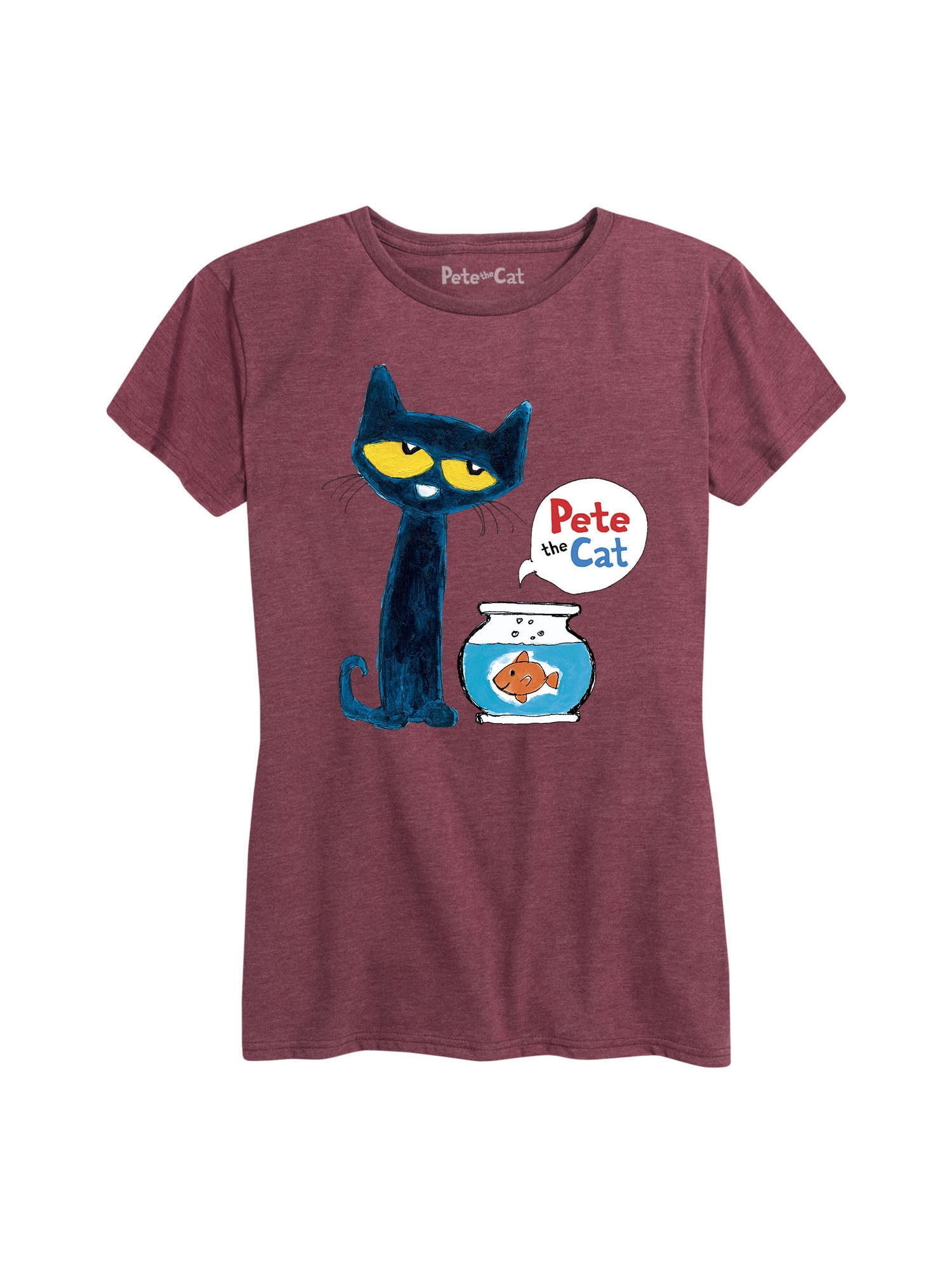 Pete The Cat Pete And Goldfish Women's Short Sleeve Graphic TShirt