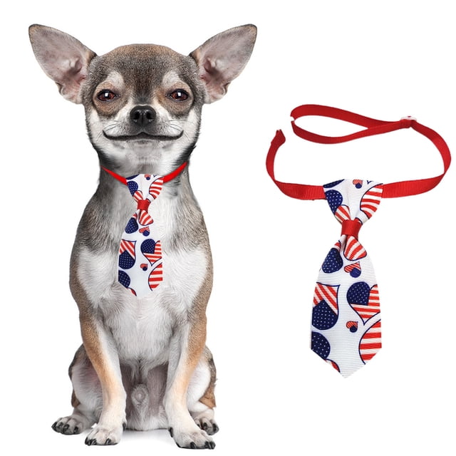 Decoraciones para el Día de los Caídos, decoraciones para el 4 de julio, decoraciones patrióticas, corbatas para mascotas, gatos, perros y accesorios de poliéster.