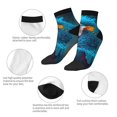 thumbnail image 3 of Bingfone Modern Style Blue Parrot Design Patterned Men's Women's Casual Cotton Socks, 3 of 5