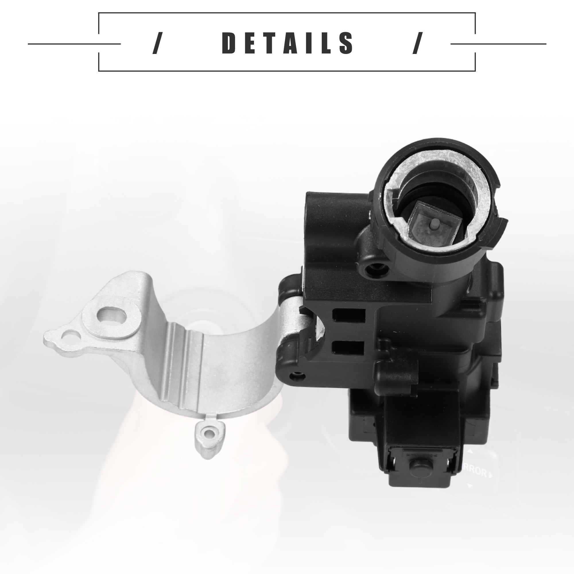 Unique Bargains Ignition Lock Housing for Ford Escape 2008-2010, ABS Metal Black Silver