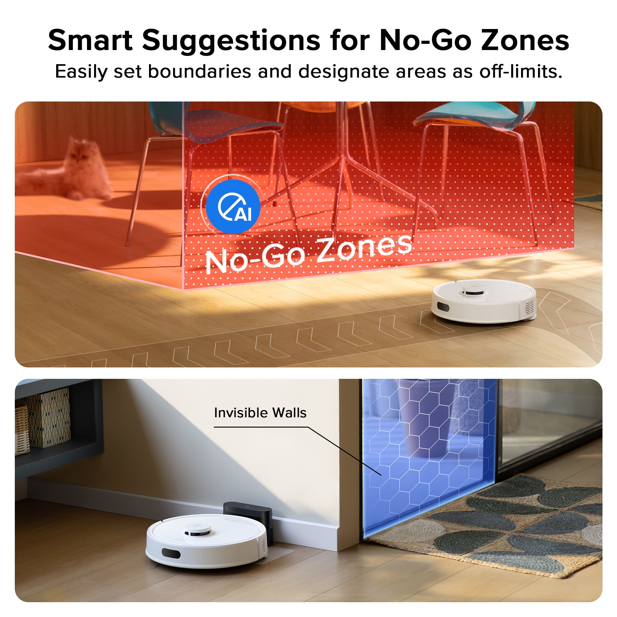 Roborock Q7 series Robot Vacuum and Mop Combo (Q7 L5), 8,000Pa Suction, Upgraded from Q5 Pro, Dual Anti-Tangle System, LiDAR Navigation, No-Go Zones, Self-Charging Robotic Vacuum Cleaner, White