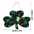 thumbnail image 4 of FYHALE St. Patrick's Day Shamrock Door Sign, Shamrocks Welcome Wooden Hanging Sign Lucky Irish Ornament Wood Wreath for Happy St. Patrick's Day Party Front Door Wall Decor, 4 of 5