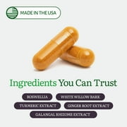 All Natural InflamEase Turmeric Curcumin Plus by Ecostream Naturals - Maximum Support 3000 mg, Gluten-Free - 60 Supplement Pills