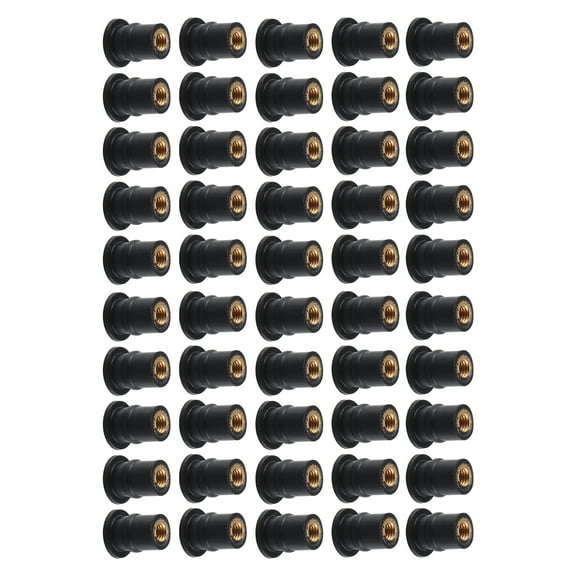 50pcs M5 Convex Well Nuts Fairing Fasteners Windshield Screws Windscreen Nuts for Motorcycle