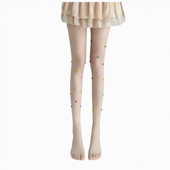 ZIXKCGDSE Sheer Pantyhose for Women Glitter Tights Rhinestones High Waist Stockings One Size