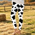 thumbnail image 6 of Onlyliua Girls Cow Print Stretch Leggings, High Waist Soft Full Length Tights, Kids Fashion Printed Long Pants For Girls Ages 3-8, Daily And Party Wear, 6 of 9