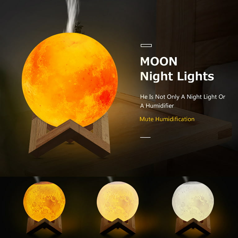 3L Large Top Filling Cool Mist Maker Humidificador Moon Light Lamp