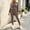 Brown, variant on Women's 2‑Piece Tracksuit Set, Letter‑Embroidered Cropped Hooded Sweatshirt with Drawstring & High‑Waist Cuffed Jogger Pants, Solid‑Color Sporty Outfit for Daily Workout Commute Brown XXS(XXS)