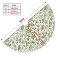 thumbnail image 3 of Rateoe Green Rabbit Print Christmas Tree Skirt 30" for Xmas Holiday New Year Party Circle Tree Mat Ornaments Decoration, 3 of 7