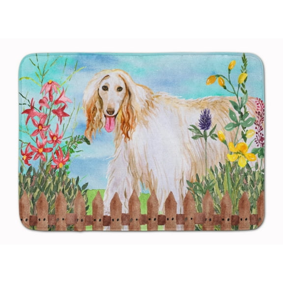 Afghan Hound Spring Machine Washable Memory Foam Mat