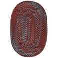 thumbnail image 2 of SAFAVIEH Braided Leilah Abstract Cotton Reversible Area Rug, Blue/Rust, 6' x 9' Oval, 2 of 7