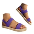 thumbnail image 3 of Mostsola Womens Sandals Open Toe Slingback Flats Summer Braided Sandal Platform Beach Shoes, 3 of 9