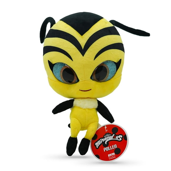 Wyncor Miraculous Ladybug Kwami Mon Ami Pollen 9-inch Bee Plush Toy - Super Soft Stuffed Toy with Resin Eyes, High Glitter and Gloss, Detailed Stitching Finishes