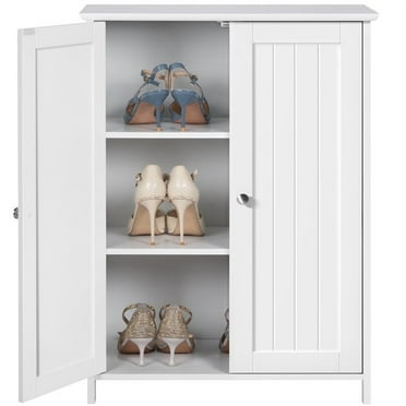 Privmedi Bathroom Storage Cabinet Freestanding Organizer Cabinet With Adjustable Shelves Open Shelf Storage For Bathroom Linving Room Kitchen Modern Style White Walmart Com