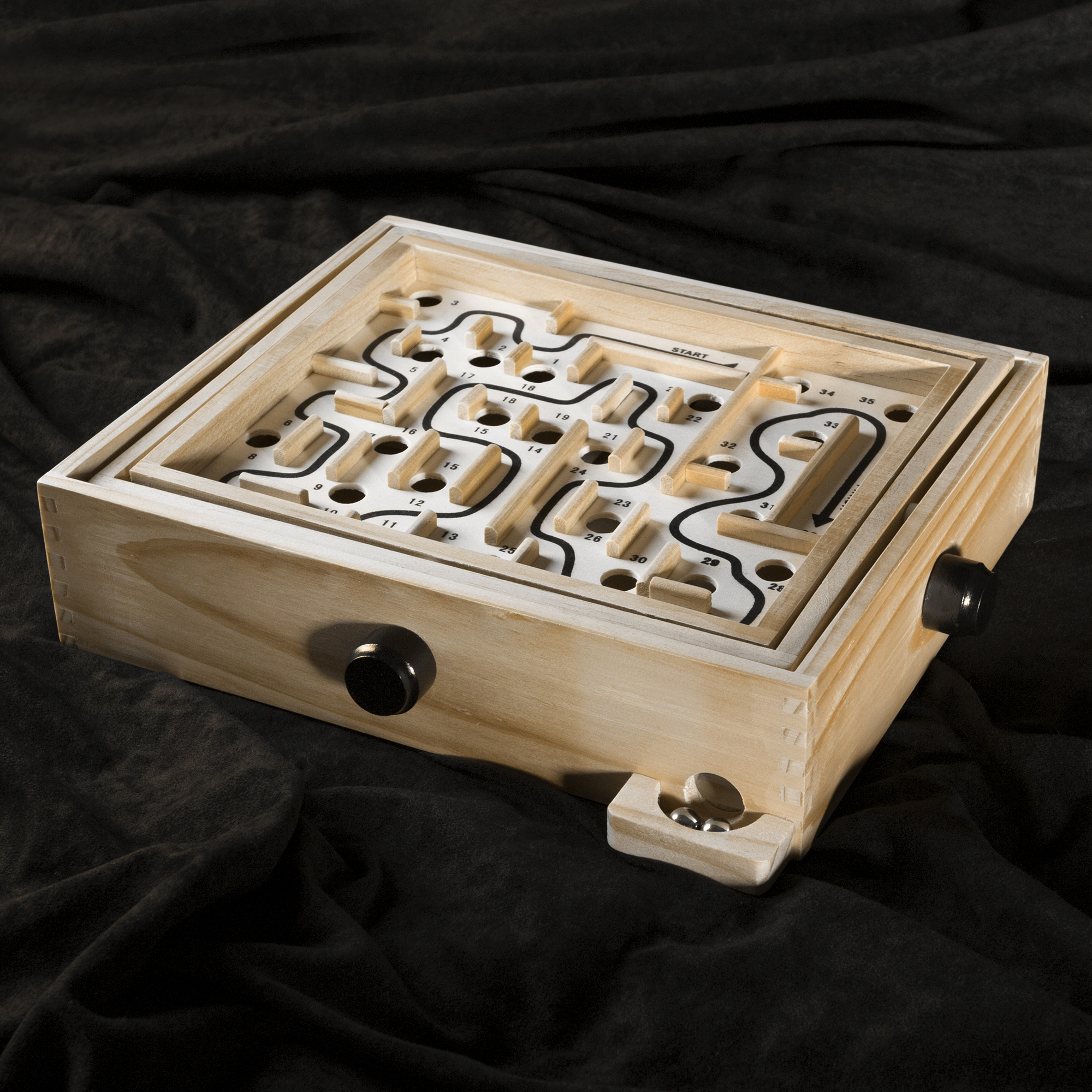 Labyrinth Wooden Maze Game with Two Steel Marbles by Hey! Play! - image 2 of 6