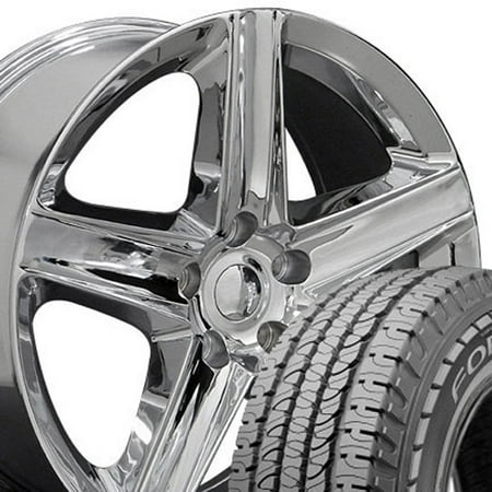 20x9 Wheels & Tires Fit Jeep, Dodge, Chrysler SUV - Grand Cherokee Style Chrome Rims, Hollander 9082 w/Goodyear Tires -