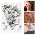 thumbnail image 1 of Temporary  Sticker - Waterproof Women  Sticker with Fantastic Flower Patterns for Arm Chest Back Leg Tattooing Art and Beauty, 1 of 8