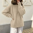 thumbnail image 2 of Ediodpoh Oversized Turtleneck Sweater Soft Knit Pullover Cozy Warm Casual Winter Fall Fashion Top Oversized Sweaters for Women Khaki, 2 of 4
