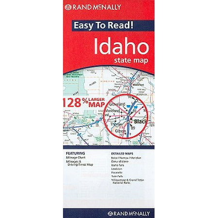 Rand mcnally easy to read! idaho state map: