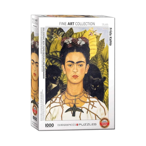 Self Portrait With Thorn Necklace and Hummingbird Frida Kahlo Eurographics 6000-0802