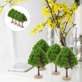 thumbnail image 5 of WHAMVOX 6pcs Miniature Street Trees Realistic Plastic Model Plants for Architecture Sand Table Mini Fake Tree with Base for Dollhouse Fairy Garden Craft Projects, 5 of 8