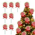 thumbnail image 1 of Décorations de Noël Blanches Sucette à Brancher Ruban Rouge Accent, 1 of 8