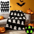 thumbnail image 2 of SLYNSHome Halloween Ghost Patterned Blanket,Soft Plush Throw, Cozy Nap Blanket for Sofa Bedroom Living Room Holiday Decor,100x150cm, 2 of 6