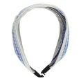 thumbnail image 3 of Unique Bargains 1 Pc Headband Plaid with Bow Hair Accessories Blue, 3 of 5