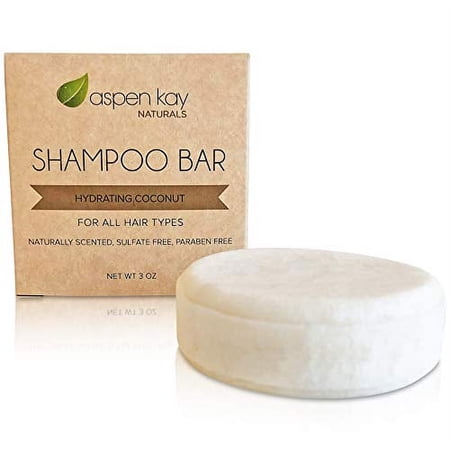 Solid Shampoo Bar, Made With Natural & Organic Ingredients, Sulfate-Free, Cruelty-Free & Vegan. 3 Ounce Bar (Hydrating Coconut)