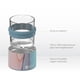 thumbnail image 4 of Vaso de whisky Asobu con aislamiento de acero inoxidable, 310 ml, color rosa aguamarina, 4 of 7