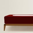 thumbnail image 5 of DNG Creations 1 Piece Box Spring Cover 100% Egyptian Cotton Wrap Around 4 Sides for Hotel & Home, Fits Box Springs up to 10 Inch Deep Pocket ( Solid Burgundy - Queen ), 5 of 7