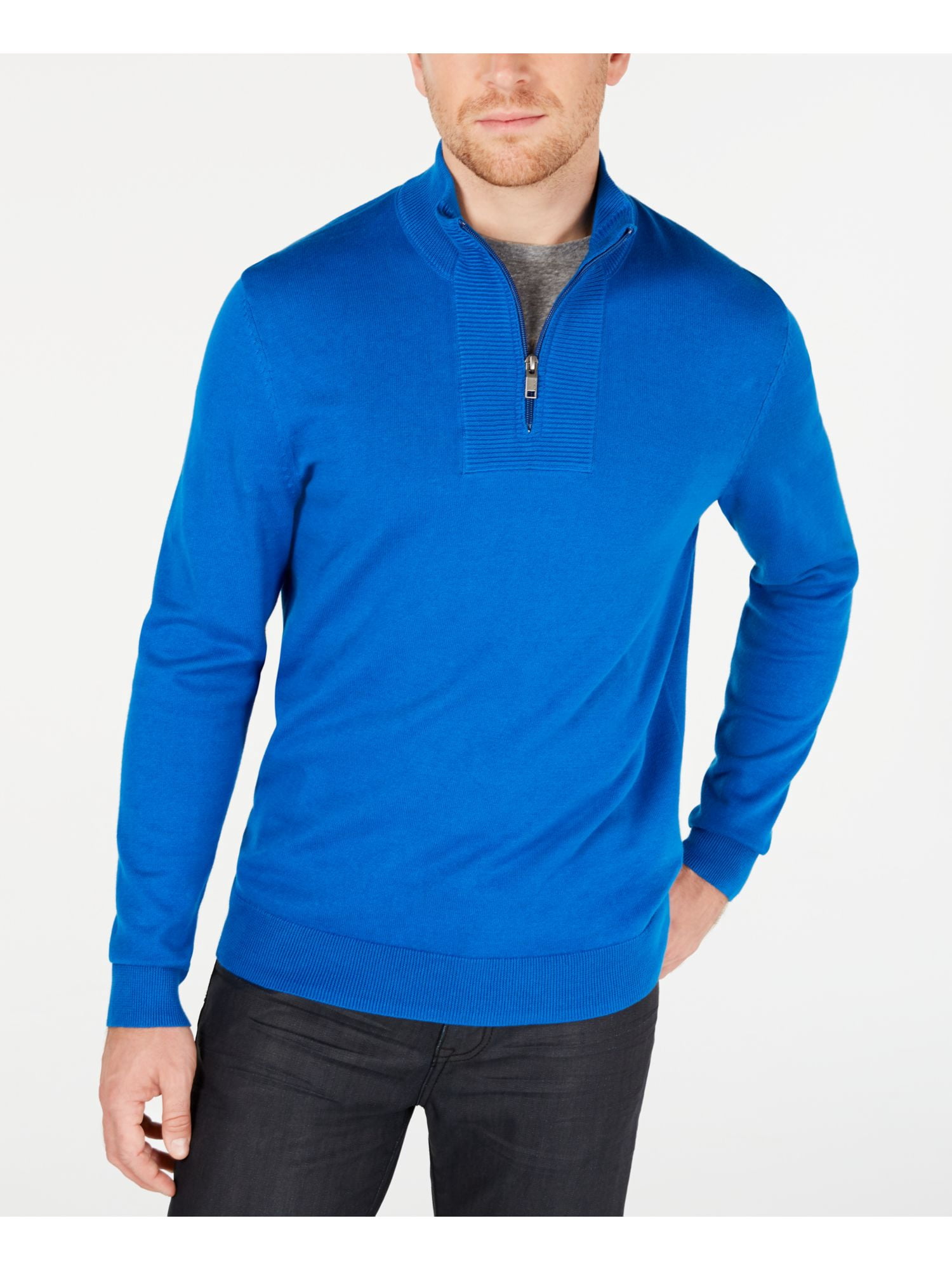 Quarter-Zip Cotton Pullover Sweater 