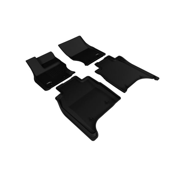 3D Maxpider 2014-2017 Fits Land Rover Range Rover Long Wheelbase 1st Row 2nd Row Black Kagu Carbon Fiber Embossed Pattern Floor Mat L1LR01901509