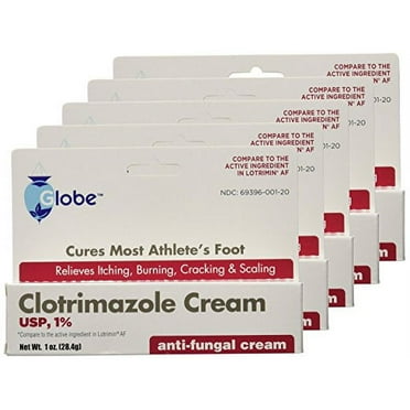 Clotrimazole 1% Anti-Fungal Cream 1oz Tube- 5 Pack