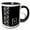 Black/White, variant on 3drose, Monogram Initial K in White Lace Over Black Background, 11oz Two-tone Yellow Mug